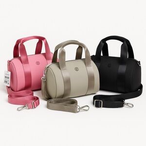 Lululemon Knit Nylon Mini Barrel Duffel Bag 5L Black, Pink or Raw Linen